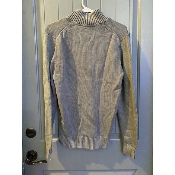 Goodthreads Men's Soft Cotton Quarter Zip Sweater, XS Olive Green Nwt - Picture 4 of 5